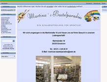 Tablet Screenshot of martinas-bastelparadies-shop.de